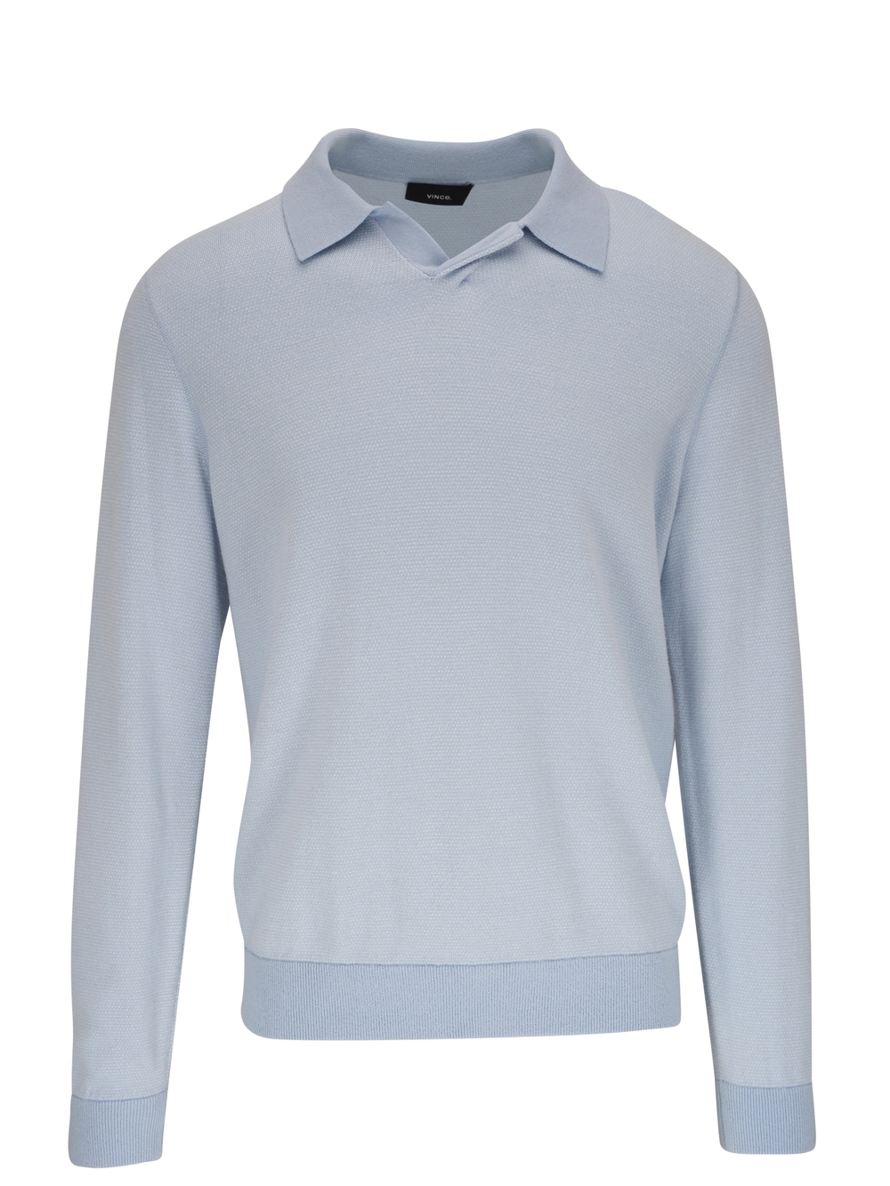 Vince Birdseye Wool-Blend Polo Sweater Mens Large
